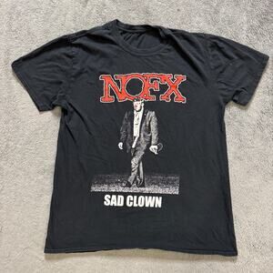 NOFX Shirt Sad Clown Donald Trump Adult M Black Crew Neck Tee Punk Rock
